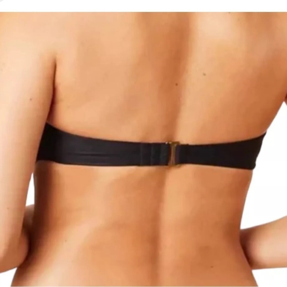 NWT Andie Swim The Scala Bandeau Bathing Suit Top Classic Black Women’s  Size XL - Picture 3 of 8